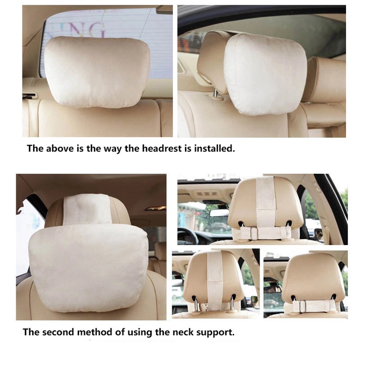 G8UI Bantal Leher Kursi Mobil Ergonomis Relax Empuk relaksasi Car Neck Pillow Headrest M5 Oasate