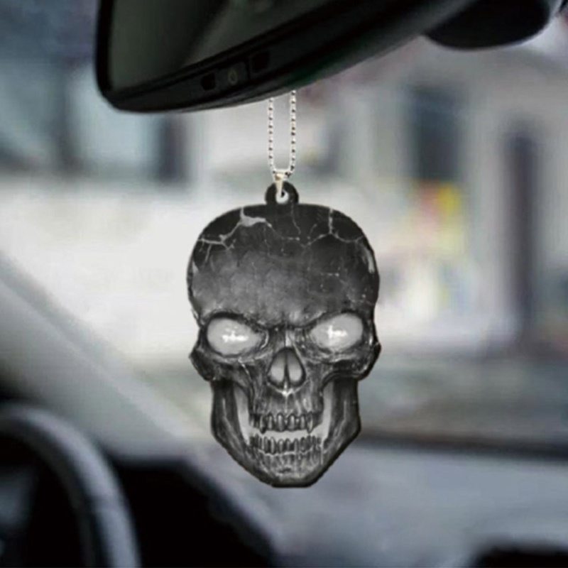 Zzz Ornamen Gantung Model Tengkorak Untuk Dekorasi Spion Tengah Mobil