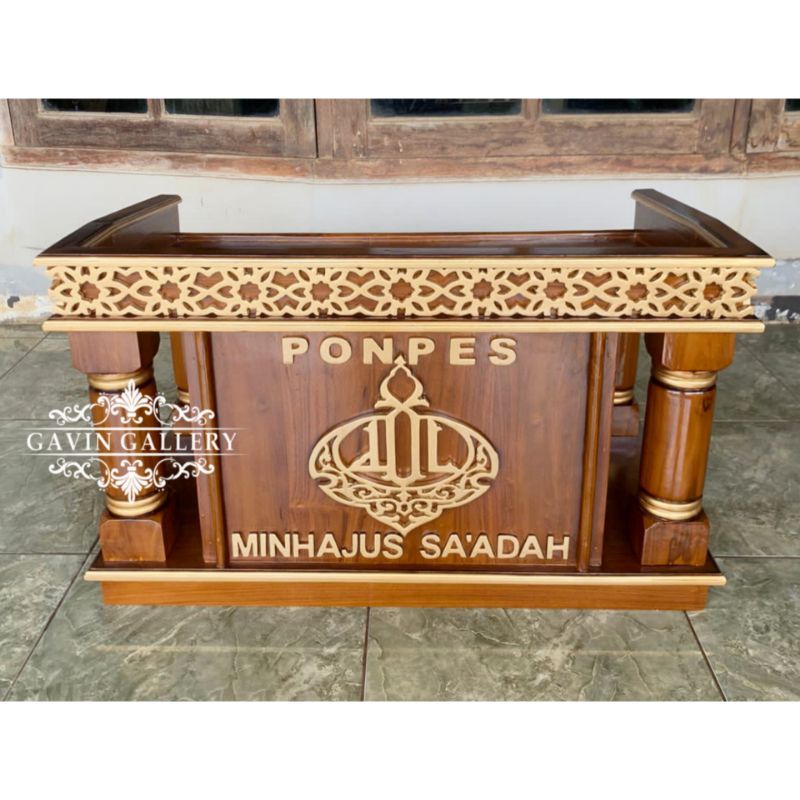meja majelis/meja pengajian/mimbar duduk kayu jati pilihan