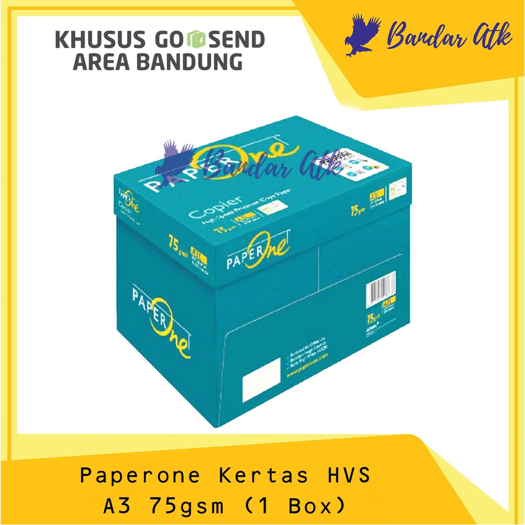 

KHUSUS GOSEND!! PAPERONE Kertas HVS A3 75gsm - Kertas Fotocopy [1 BOX]