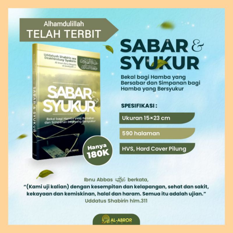 Sabar dan Syukur Terjemah Kitab Uddatush Shabirin