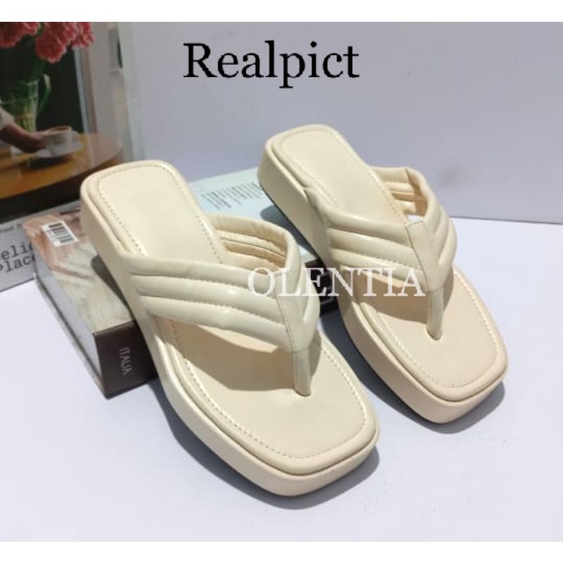 Sandal Wanita wedges paltform jepit DN 03