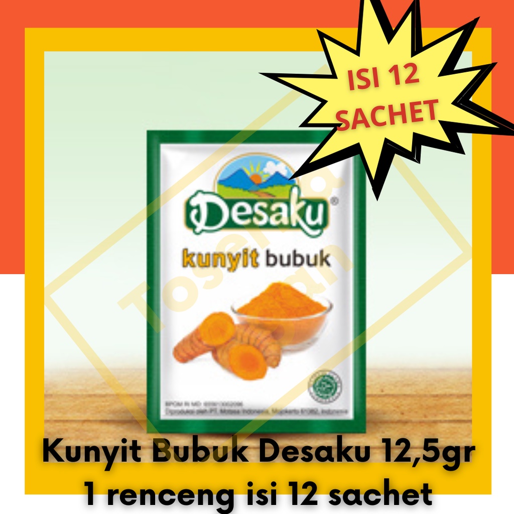 Kunyit Bubuk isi 12 sachet Desaku Bumbu Halus