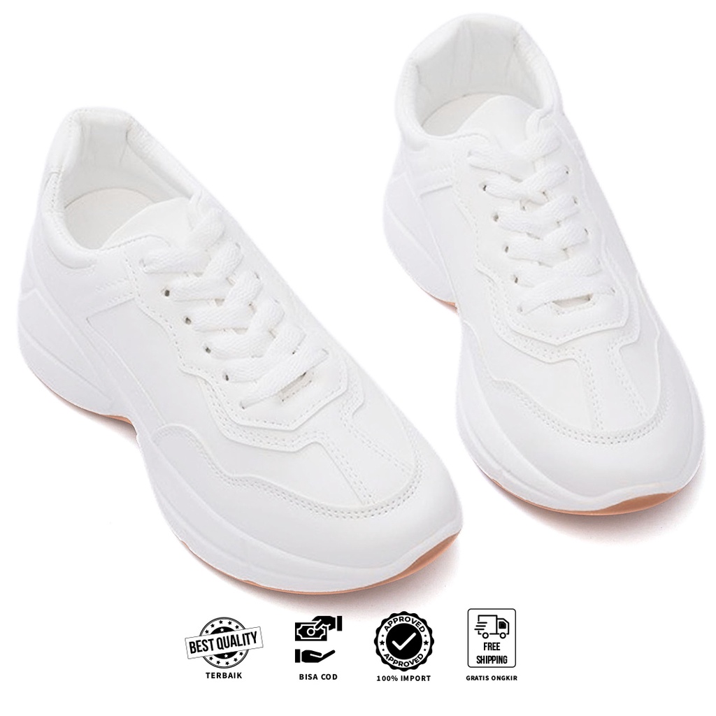 FREE KOTAK SEPATU!!! SALE!!! - SEPATU SNEAKERS WANITA FASHION KOREA IMPORT PREMIUM - a195