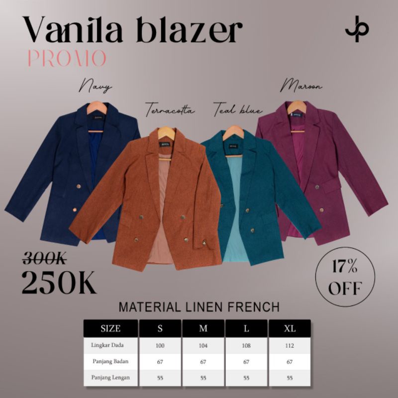 SALE MALIKA VANILLA BLAZER terbaru journey scarves melisa blazer premium