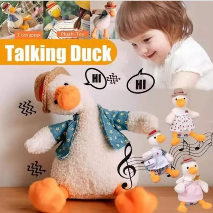 Educate Mainan Bebek Bicara / Bebek Viral Joget Nyanyi / Talking Duck Funny