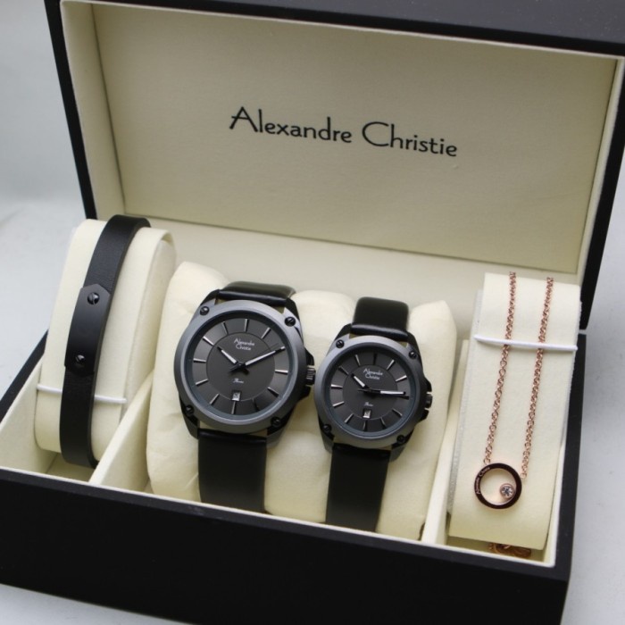 JAM TANGAN ALEXANDRE CHRISTIE AC 8667 BOX SET COUPLE ORIGINAL GARANSI 1 TAHUN