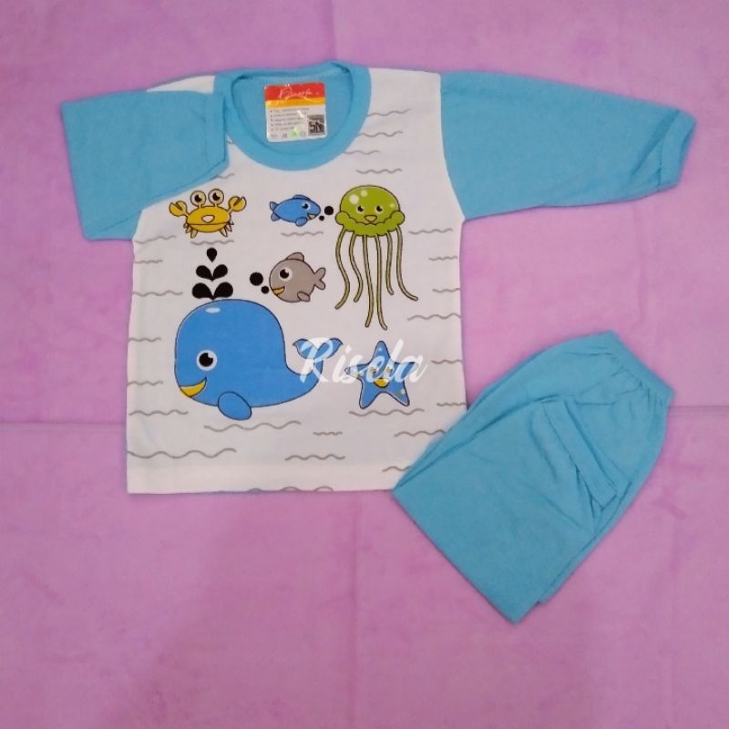 setelan oblong bayi/setelan piyama Dnoorfa SNI original motif lucu