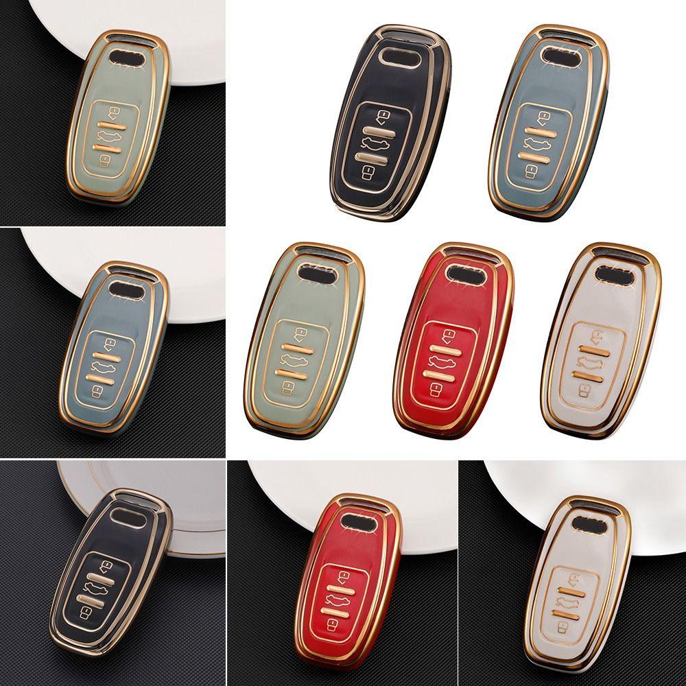 Populer Remote Key Case Lembut TPU Aksesoris Mobil Pelindung Key Fob Cover Untuk Audi A1 A3 A4 A5 A6