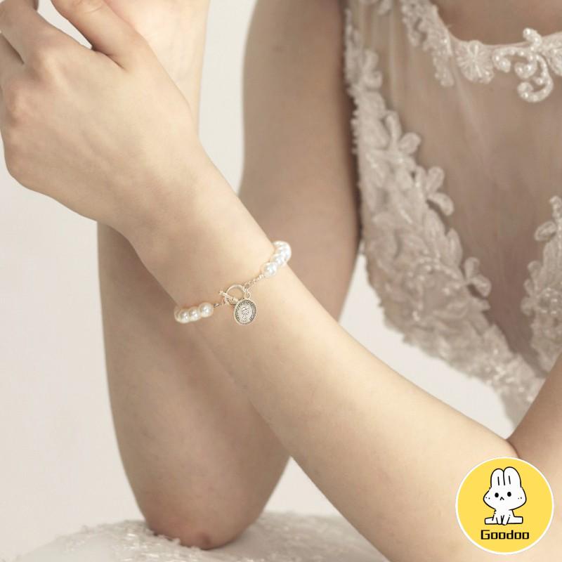 1pc Gelang Liontin Mutiara Fashion Imitasi Gelang Manik-manik Rumbai Perhiasan gelang Wanita Aksesoris -Doo