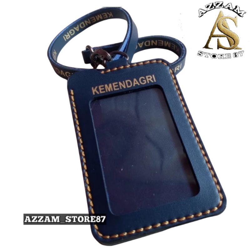 

Holder ID Card - Tali Lanyard Nametag Logo KEMENDAGRI Navy