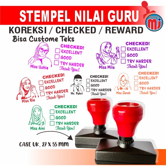 

Stempel Nilai Guru / Penilaian / Koreksi / Checked / Reward
