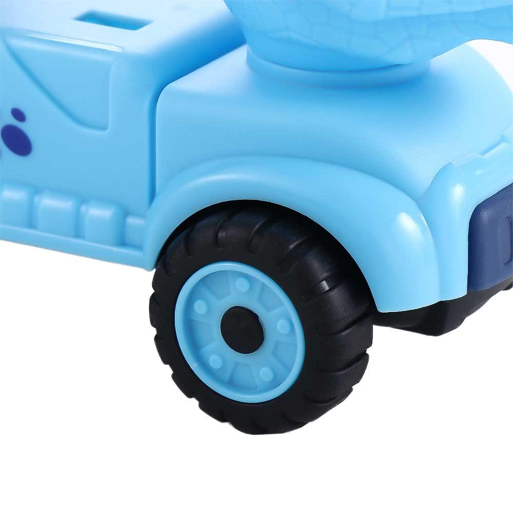 Lanfy Mainan Kendaraan Teknik Dinosaurus Hadiah Kartun Simulasi Triceratops Tyrannosaurus Mixer truck