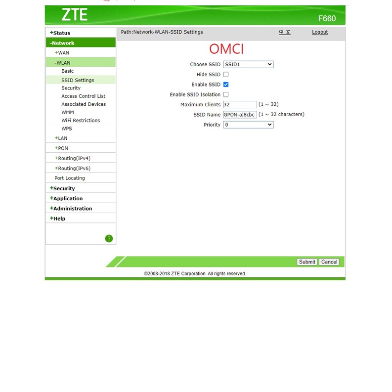 ZTE F660 v8 OMCI Gpon ONT WiFi|ONU ZTE F660 V8.0 FTTH versi OMCI