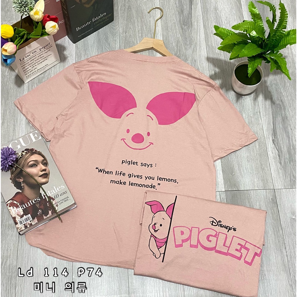 KAOS JUMBO WANITA GAMBAR PIGLET