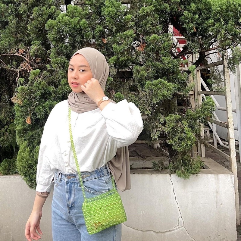 [READYSTOCK SIAP KIRIM] LOLLY 2 IN 1 BEADS BAG | BEADED BAG SELEMPANG | TAS MANIK SHOULDER BAG | TAS