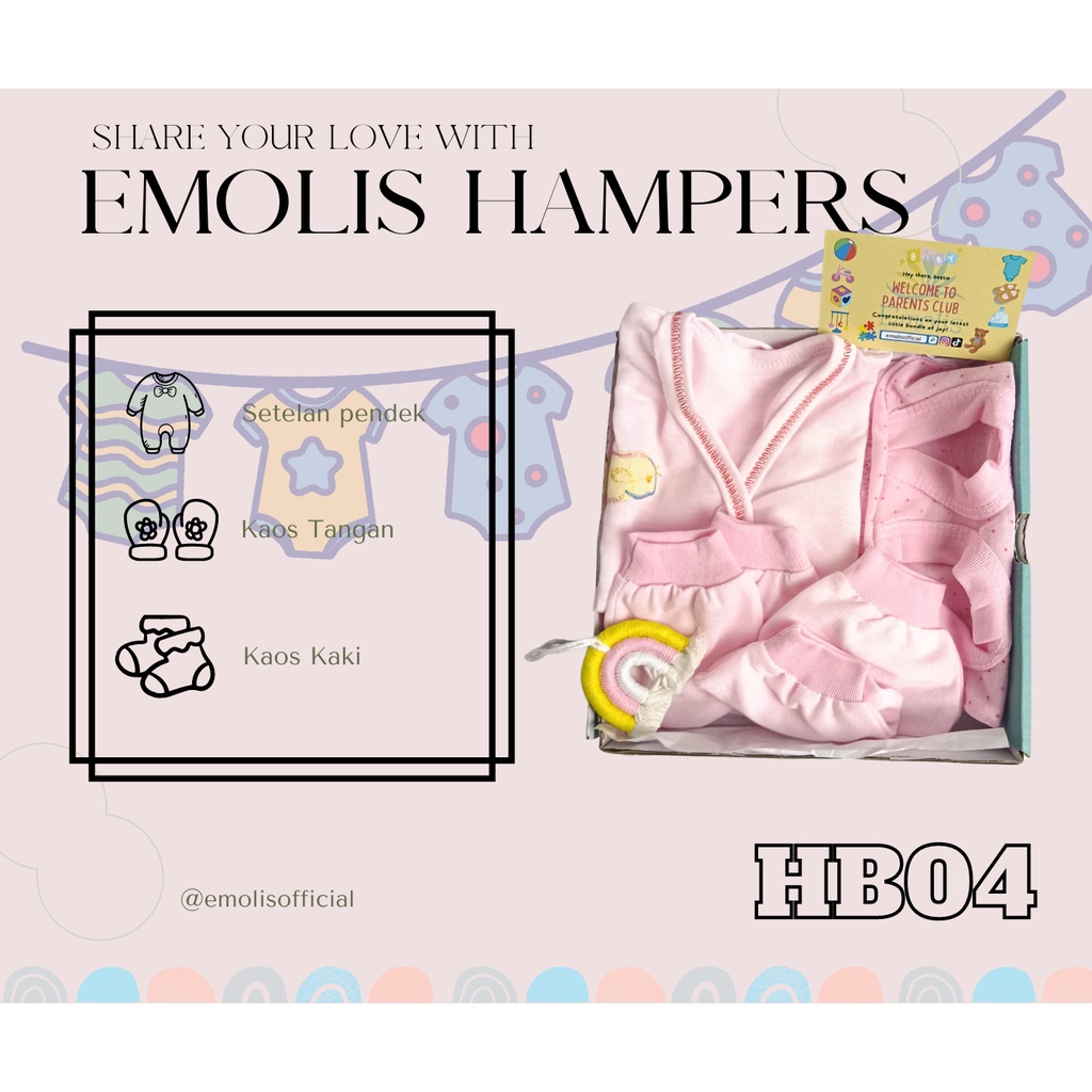 HB04 Hampers Bayi Newborn Baby Gift Emolis Kado Bayi Lahiran Unisex / Boy / Girl Perlengkapan Bayi Murah