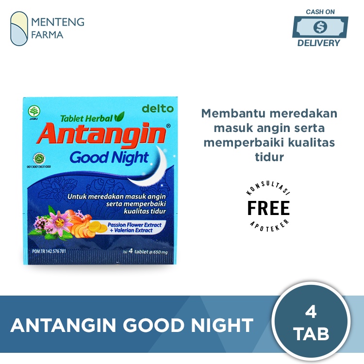 Antangin Good Night 4 Tablet - Meredakan Masuk Angin dan Memperbaiki Kualitas Tidur