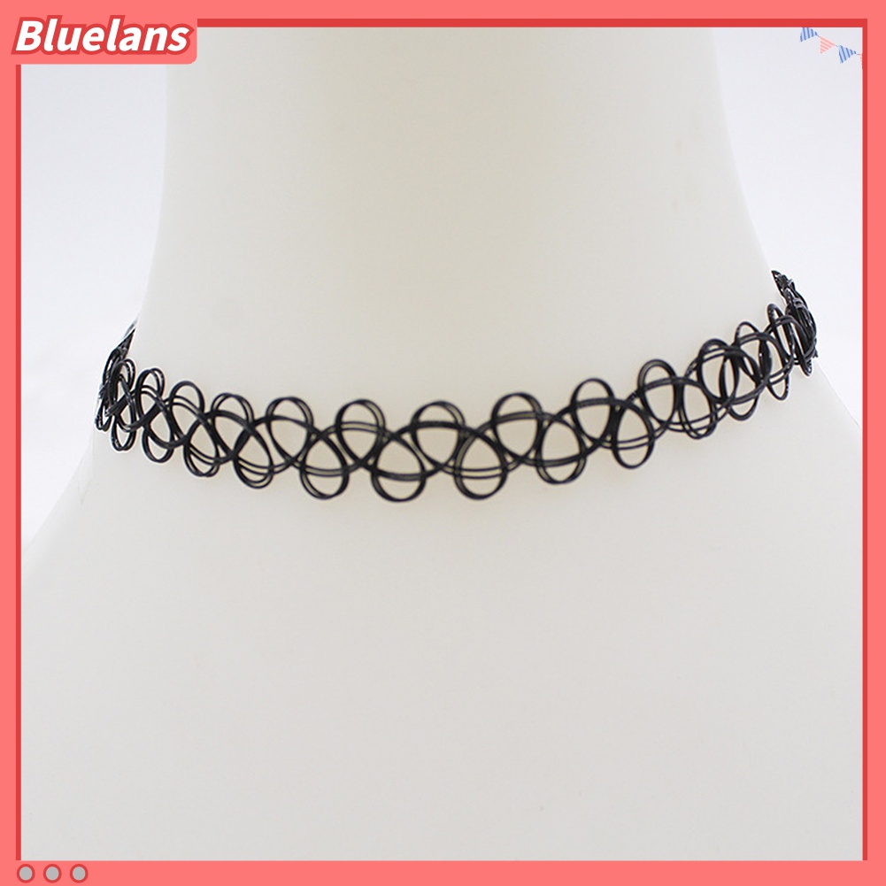 12pcs / Set Kalung Choker Tali Hollow Untuk Wanita