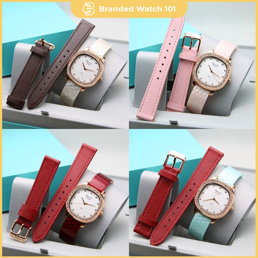 ORIGINAL Jam Tangan Wanita Alexandre Christie AC 2631 / AC2631 / 2631 / AC 2632 / AC2632 / 2632 Garansi Resmi 1 Tahun, Keramic Free Tali Kulit