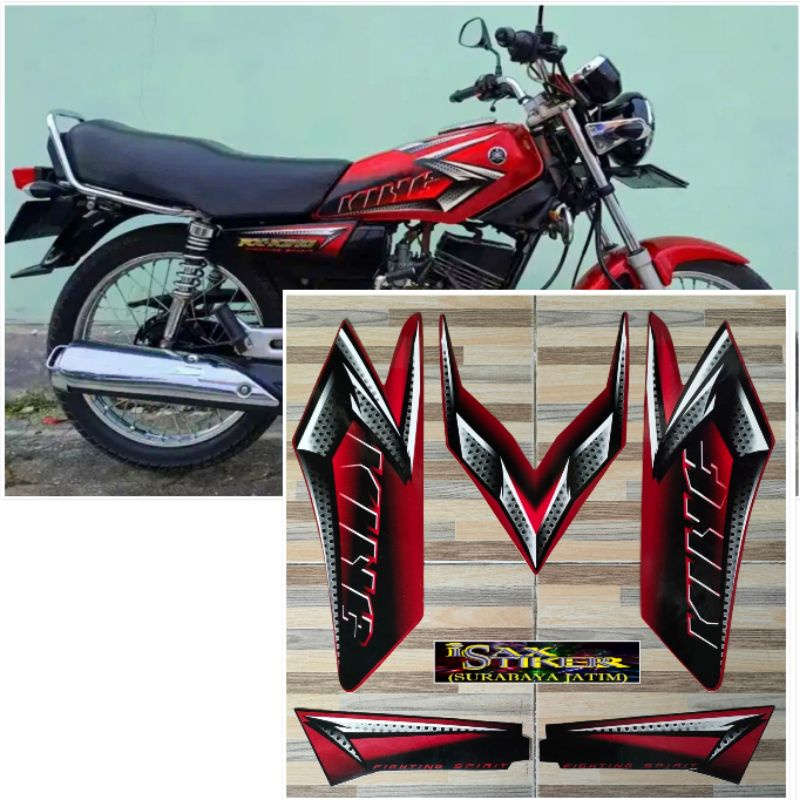 striping original Yamaha RX KING merah tahun 2008