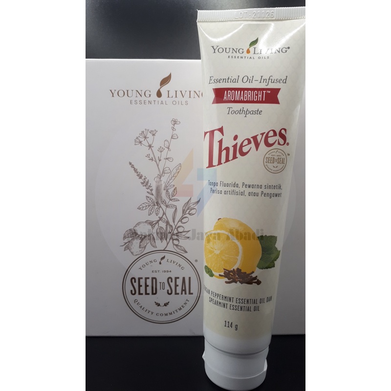 thieves aromabright toothpaste young essential oil living original usa