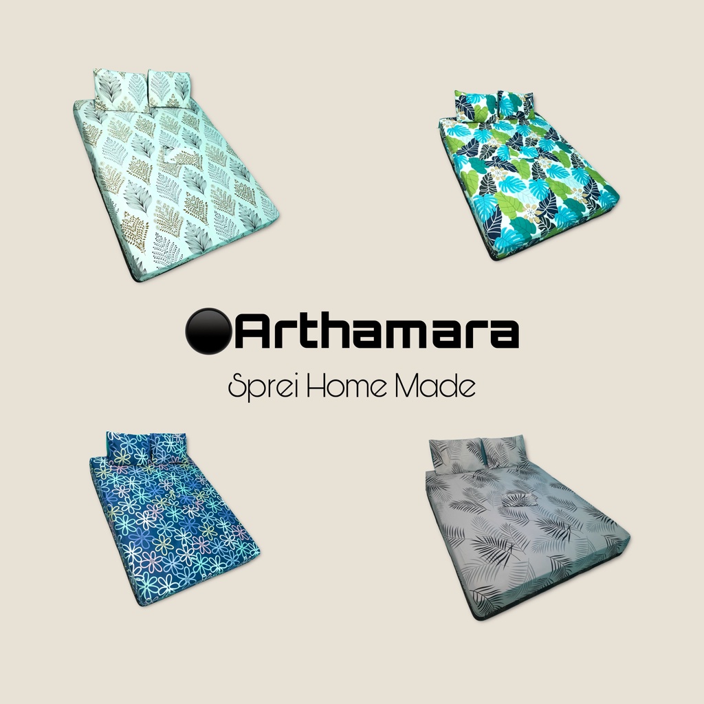 SPREI MOTIF DAUN BUNGA BEST SELLER HOMEMADE TERMURAH TERLARIS