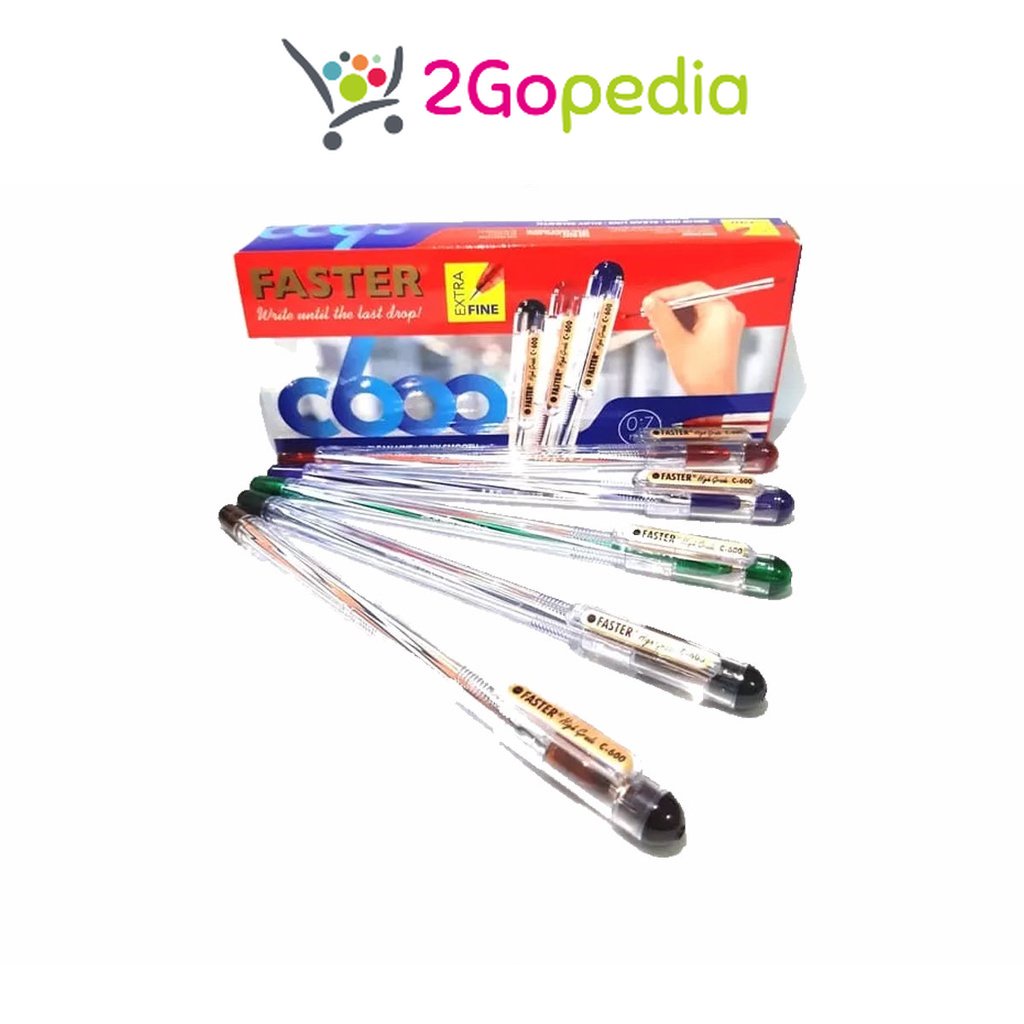 

Pulpen Hitam 0.7 Mm C600 Faster Grosir Murah Atk