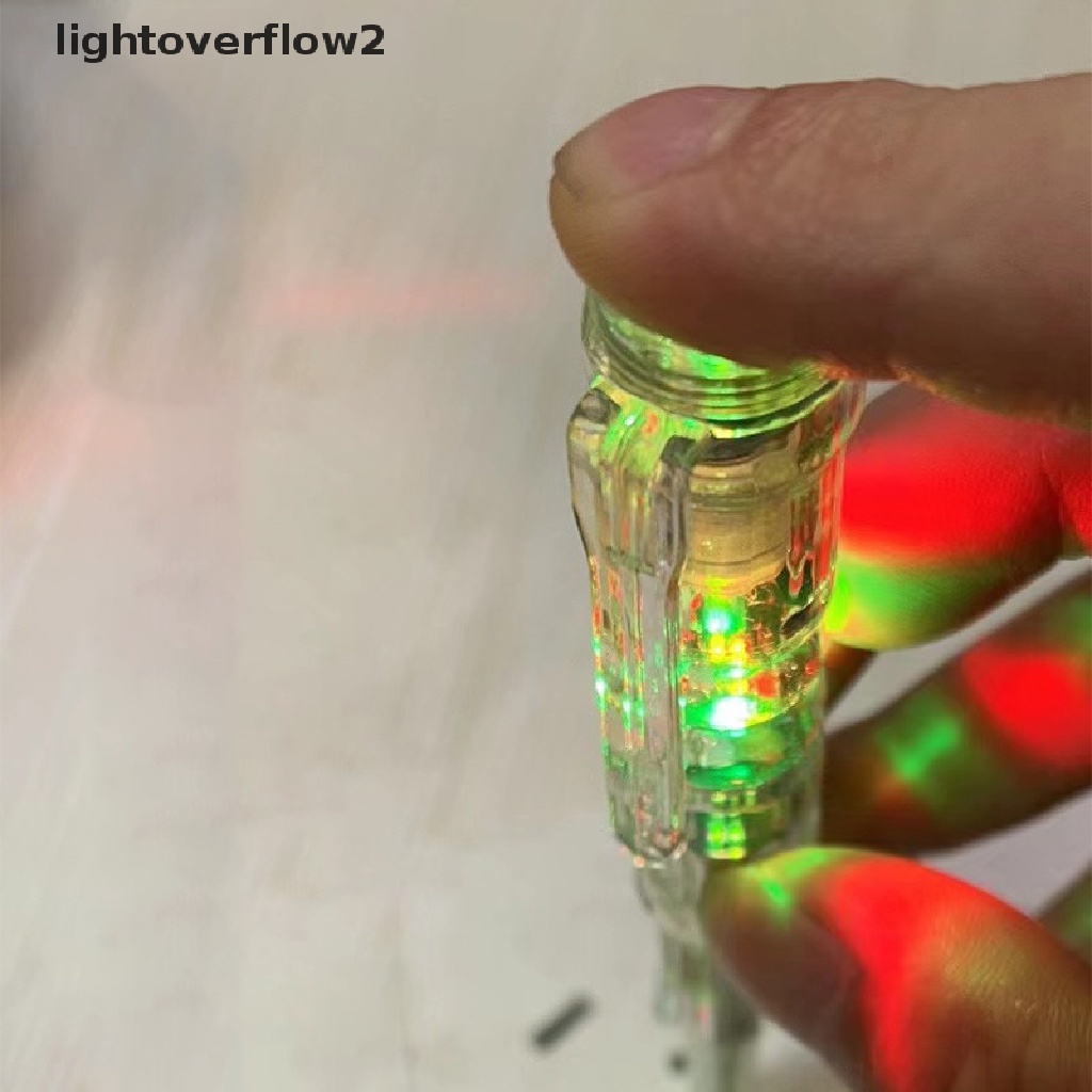 (lightoverflow2) Pena Tester Voltase Listrik 70-250V Tahan Air Dengan Lampu Indikator