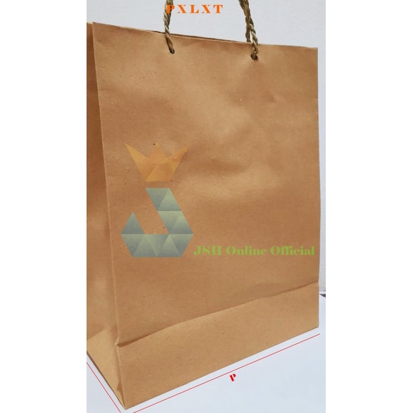 

PREMIUM - Paper Bag Tali Kraft - Eco Friendly Tas Kertas Ukuran S/M/L - L - 28 x 41