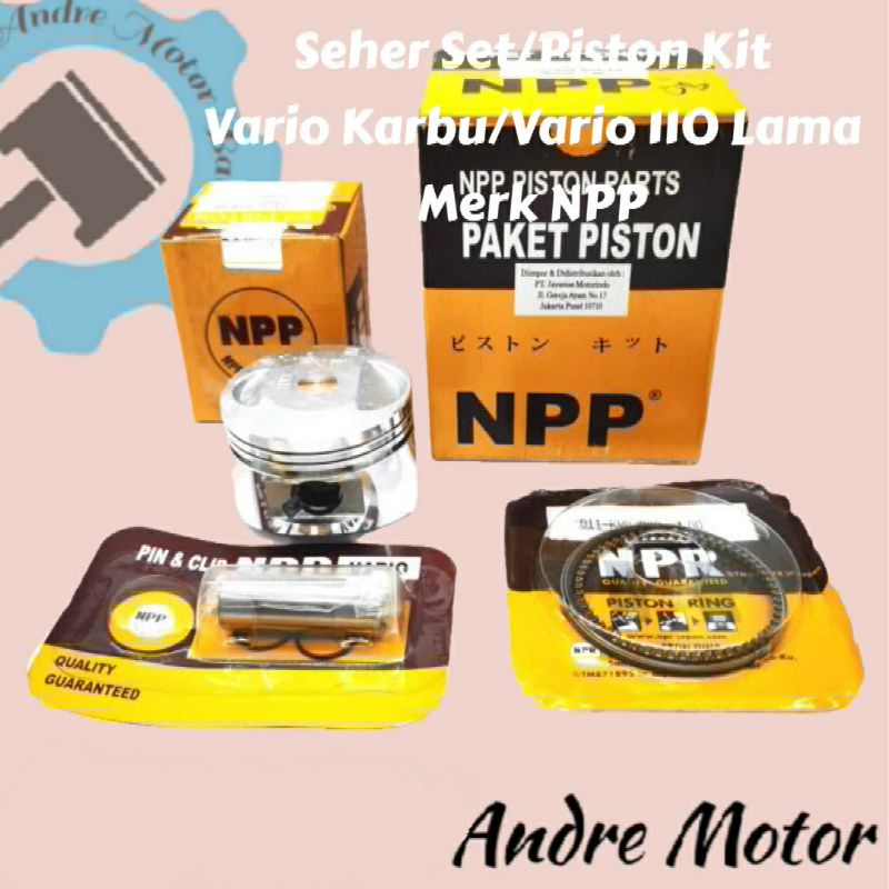 Seher Set/Piston Kit Vario 110 Karbu Os STD,0.50,1.00 Merk NPP Kualitas Ori