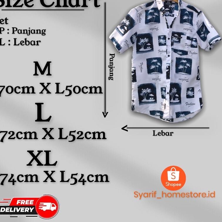 Tren Terbaru ( BISA PILIH MOTIF ) Kemeja Surfing | Hem pantai | kemeja distro | baju pantai  | kemej