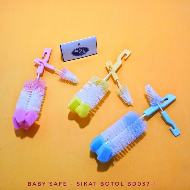 BABY SAFE Bottle Brush Sikat Pembersih Botol BD037 / BD037-1 / BD037-6 / Sikat Pembersih Botol Susu 