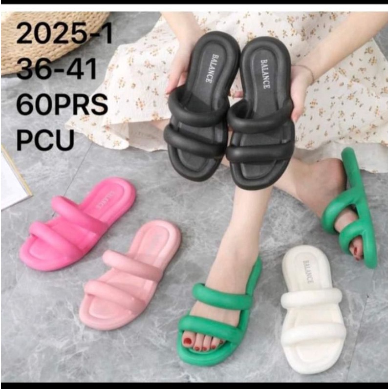 30-41sandal balance slop bantal balance 2025/sandal karet jelly flatform strab dua sendal slop perem