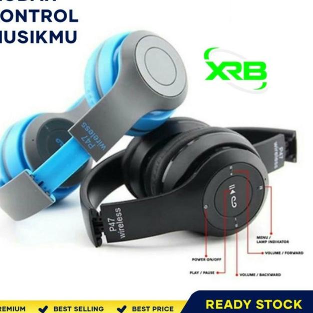 Recomended HEADSET BLUETOOTH P47 PURE BASS - EARPHONE BLUETOOTH BANDO P47 WIRELESS