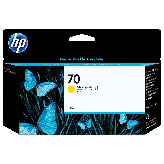 Ink Cartridge Tinta HP 70 Yellow 130 ml (C9454A)