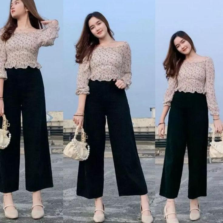 Murah Celana Kulot Wanita Jeans Warna Kulot Lilac Putih Army Coklat Khaki Jins Masakini