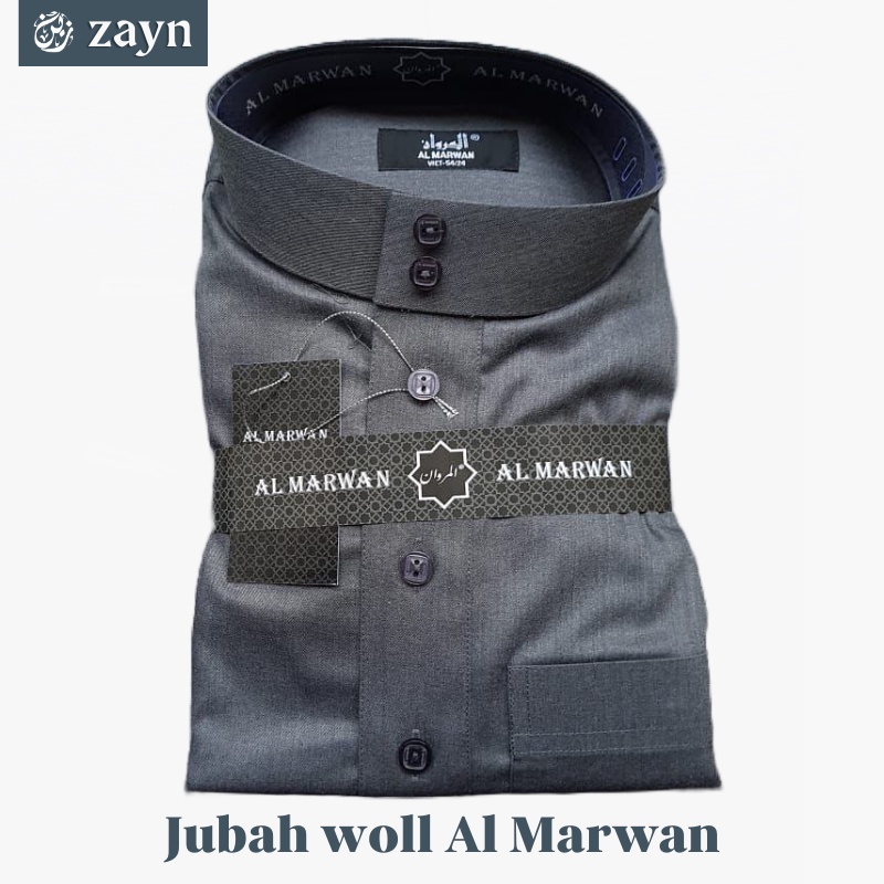 Jubah WOLL AL MARWAN kancing reguler | Jubah Al Aseel Woll | Jubah Haramain