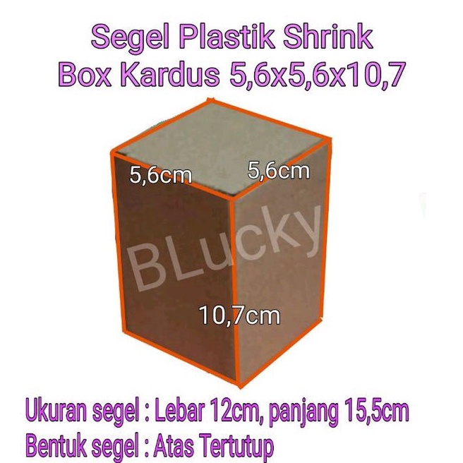 

50pcs Segel Plastik Shrink Lebar 12cmx15,5cm untuk Box Kardus 5,6x5,6x10,7