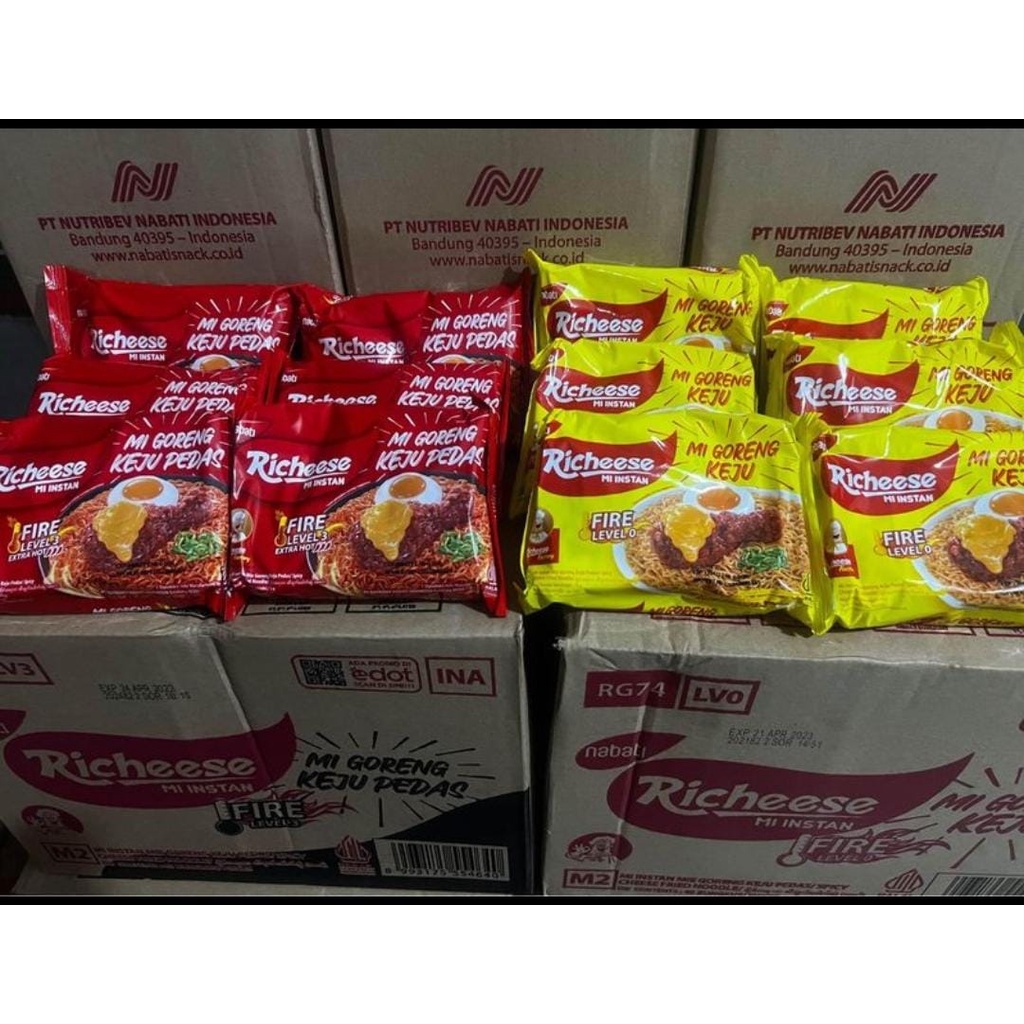 

mie instant recheese goreng / ramen kuah keju level 0 dan 3 isi 40 bungkus perdus