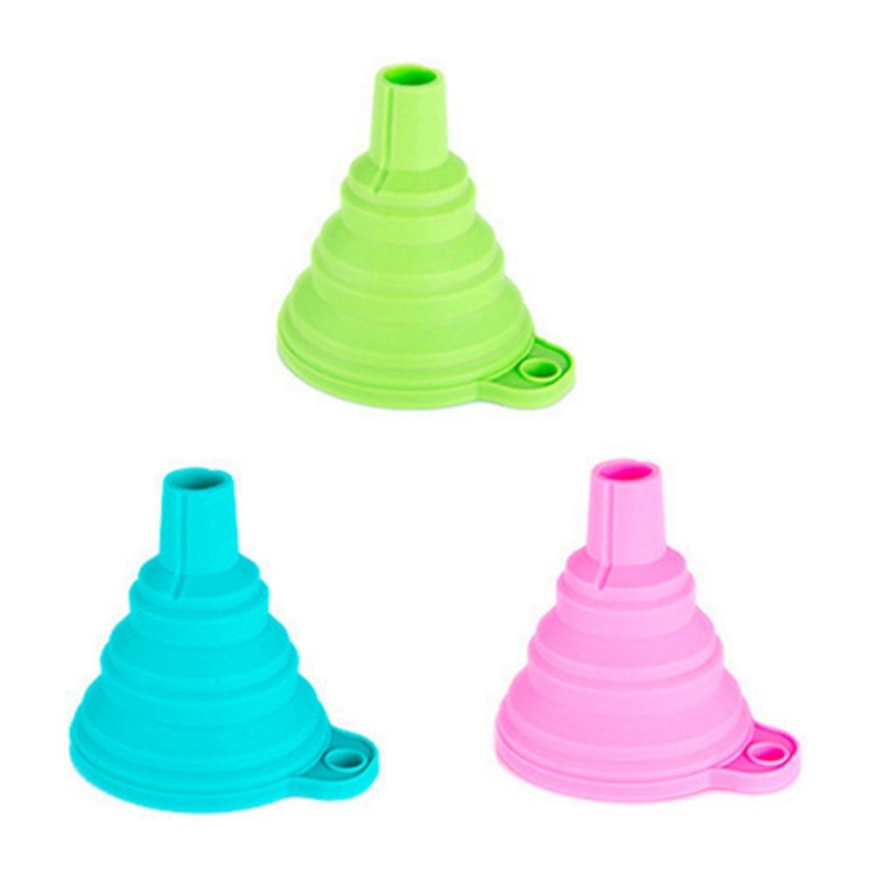 5pcs Corong Lipat Bahan Silikon Mudah Dibersihkan Untuk Dapur