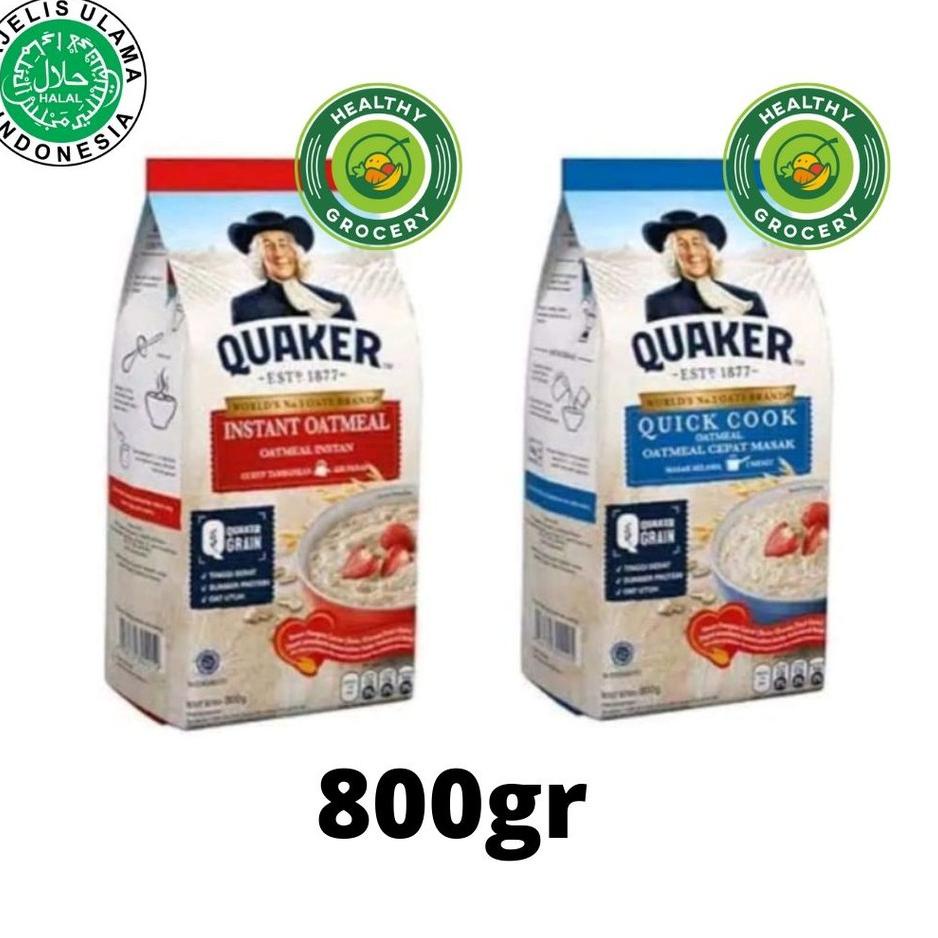 

✨TERBARU✨ Quaker Oat 800gr Instant Oatmeal / Quick Cook murah