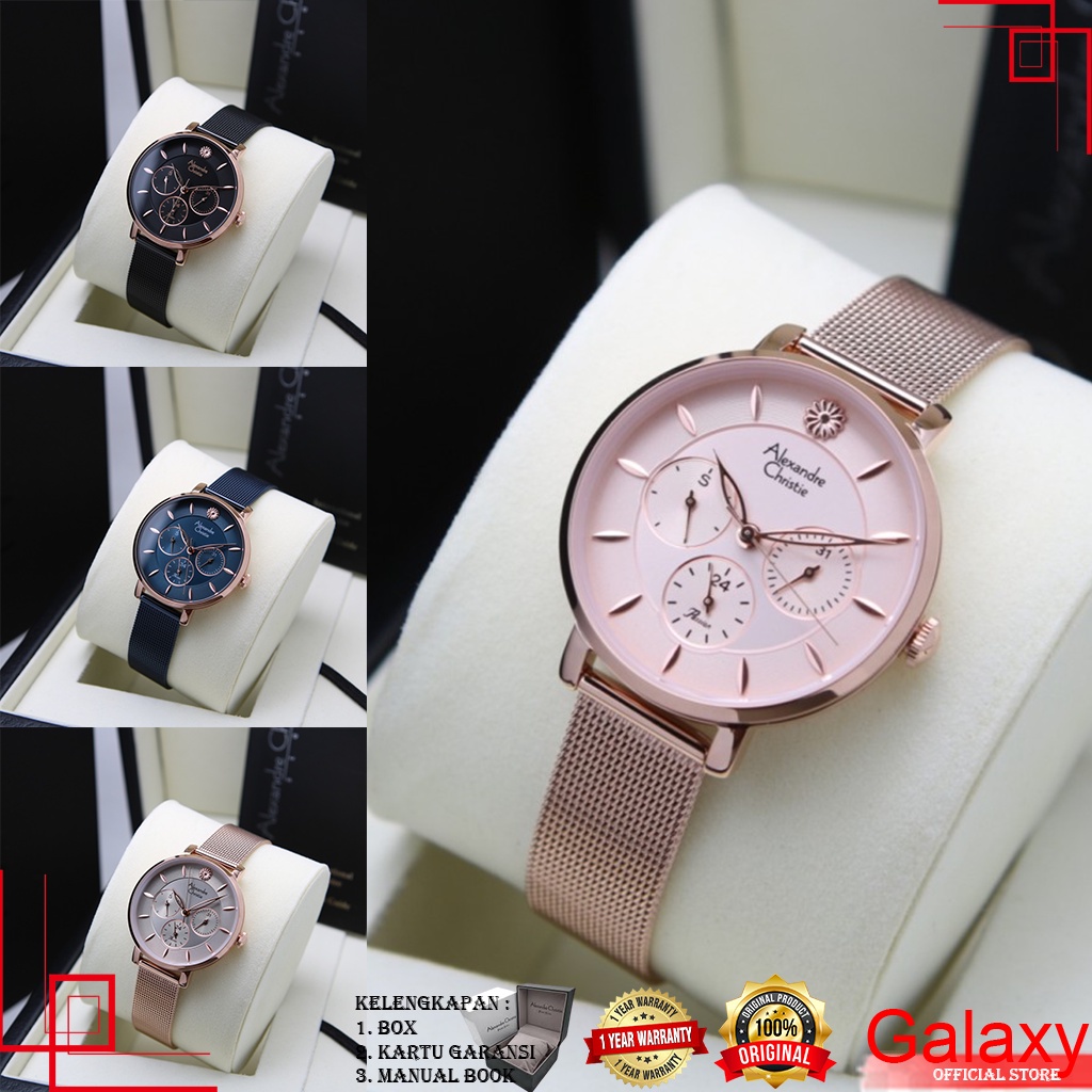 ALEXANDRE CHRISTIE WANITA ORIGINAL JAM TANGAN ALEXANDRE CHRISTIE WANITA JAM ALEXANDER CRISTIE AC 295