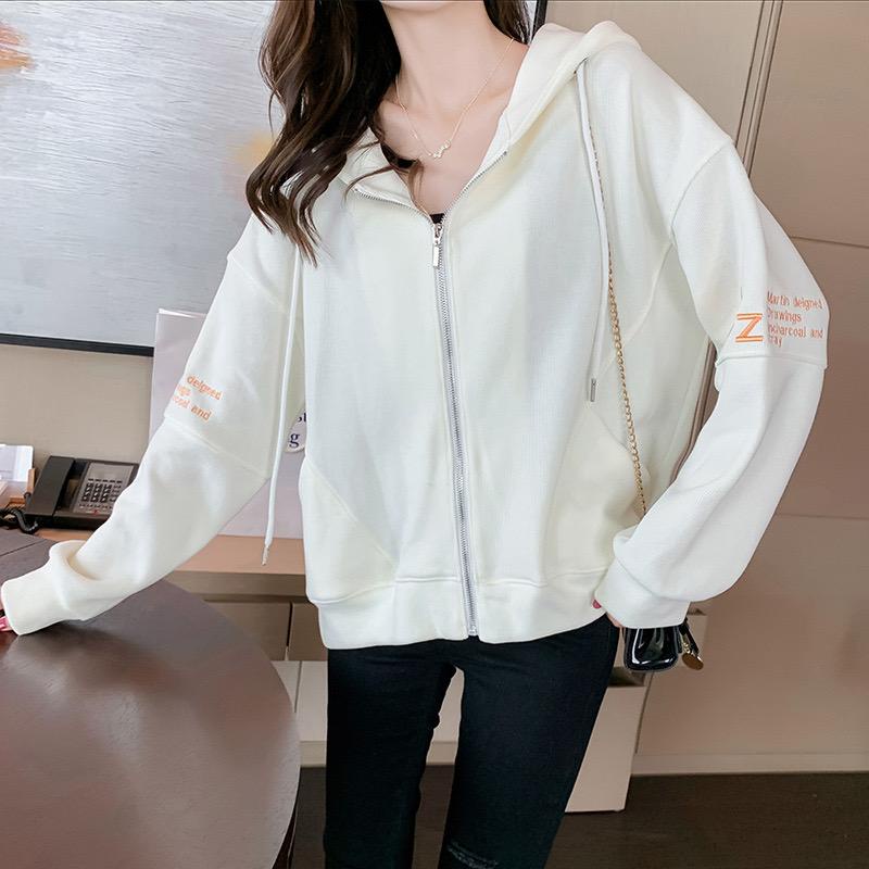 [littlecrab] Jacket Zipper Oversize Polos Sz Hoodie Resleting Bordir Martin Designed Drawings Incharcoal and Cray Hitam Orange Putih Jaket Berkualitas Simple Elegan Plain Korean Style