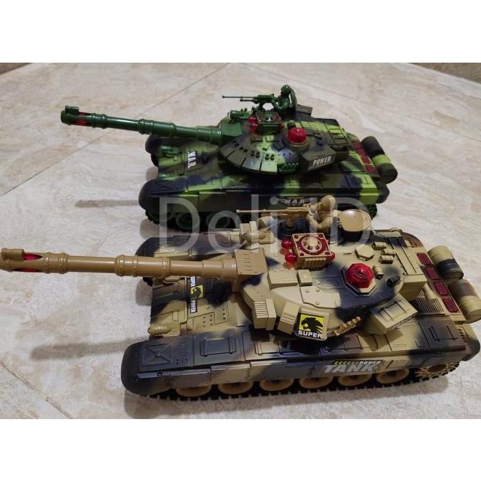 MAINAN REMOTE KONTROL REMOT RADIO CONTROL WAR TANK PERANG BAJA RC TOY