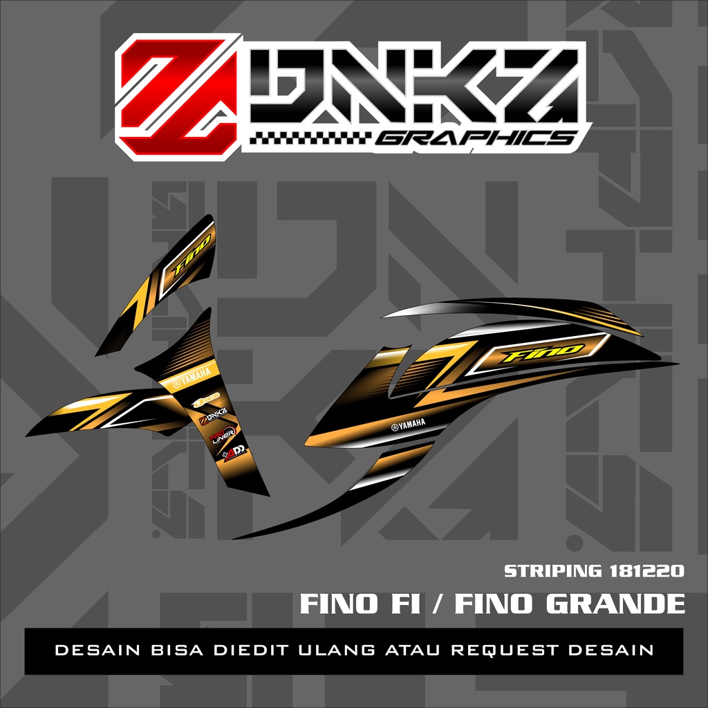 Stiker Fino FI  Grande 125 Decal Striping Fino FI  Grande 125 Premium ST181220 DNKZ