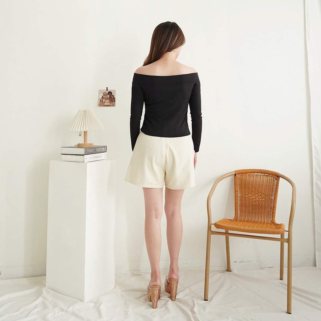 Crop Top Sabrina Longsleeve Crop Top Wanita Lengan Panjang 255