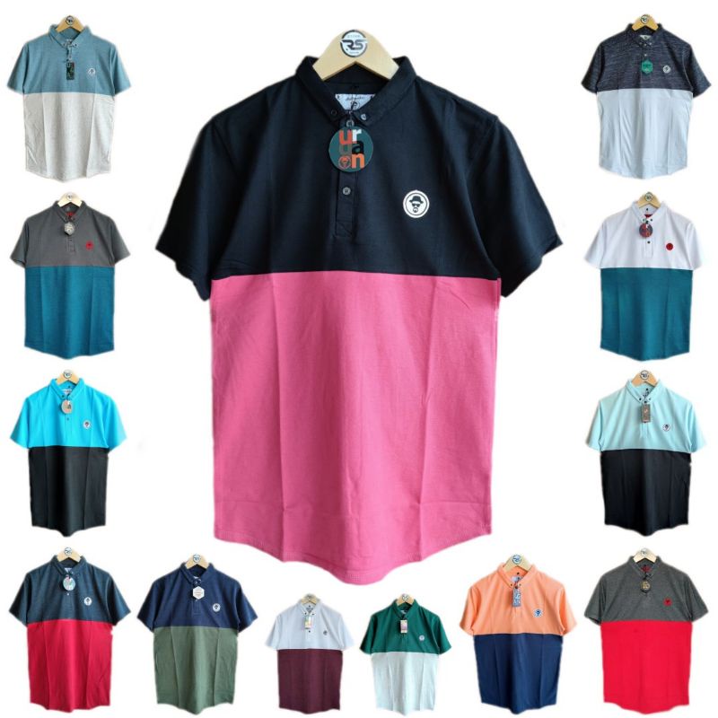 Kaos Kerah Polo Kombinasi 2 Warna Kaos Kerah Pria XXL Kaos Polo Bapak Bapak Kaos Kerah Distro Origin
