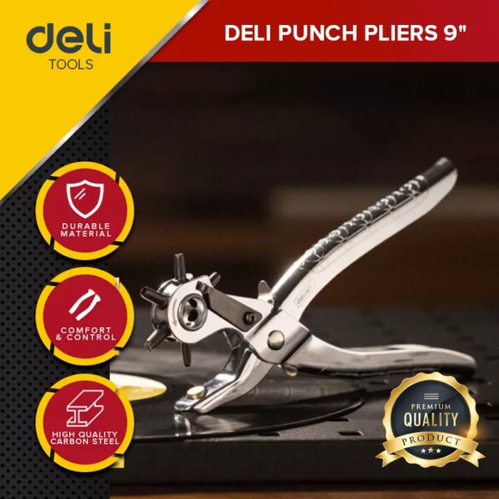 

Pemotong Deli Hole Puncher / Tang Pembolong Pelubang Sabuk Gesper Kulit Dl1919C