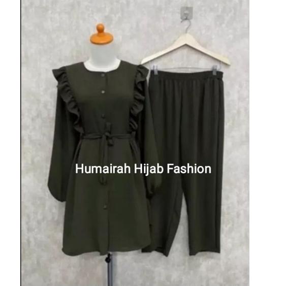 SET WANITA TERBARU (BAJU TUNIK + CELANA ) SETELAN WANITA TERBARU TRENN 2022